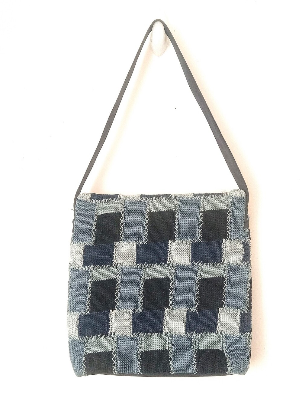 The Sak Purse Handbag Multi Color Blue Patchwork Madras Woven